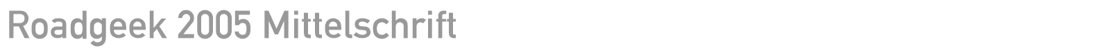Roadgeek 2005 Mittelschrift font preview